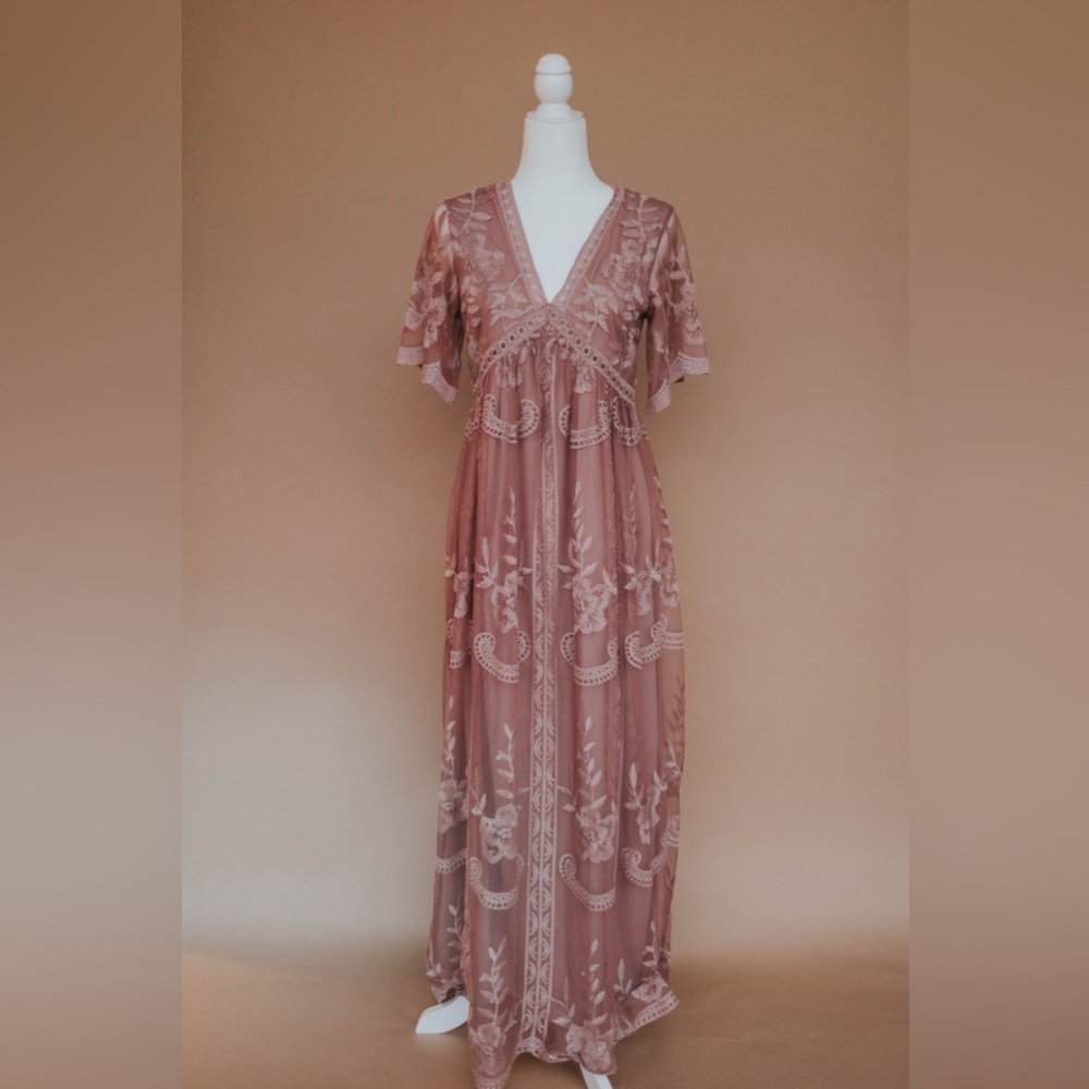 Pink Blush Maternity Mauve Maternity Dress